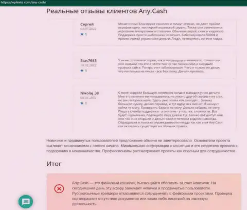 AnyCash это интернет-кидалы, которым финансовые средства отправлять не нужно ни при каких обстоятельствах (обзор)
