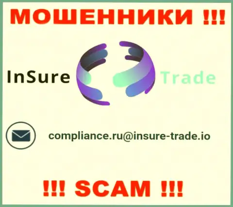 Контора InSure-Trade Io не скрывает свой адрес электронного ящика и предоставляет его на своем онлайн-ресурсе