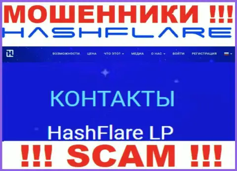 Данные о юридическом лице internet-мошенников HashFlare