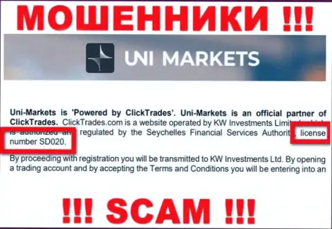 Будьте очень внимательны, UNIMarkets Com вытягивают вложенные денежные средства, хоть и предоставили лицензию на интернет-портале