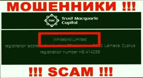 На официальном портале Trust M Capital говорится, что данной конторой владеет Whitebird Limited
