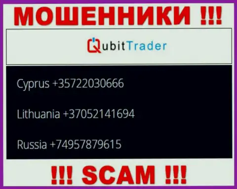 В арсенале у интернет-мошенников из организации Qubit-Trader Com имеется не один номер телефона