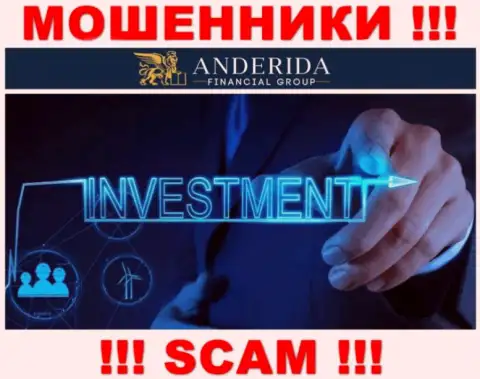 AnderidaGroup Com жульничают, предоставляя незаконные услуги в области Инвестиции
