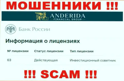 ООО Финплан говорят, что имеют лицензию от Центрального Банка РФ (сведения с сайта мошенников)