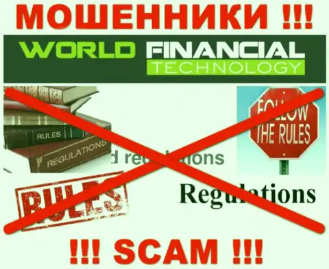 World Financial Technology промышляют противозаконно - у этих мошенников не имеется регулятора и лицензии, будьте весьма внимательны !!!