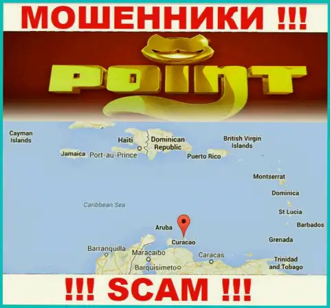 Контора PointLoto Com зарегистрирована довольно далеко от клиентов на территории Curacao