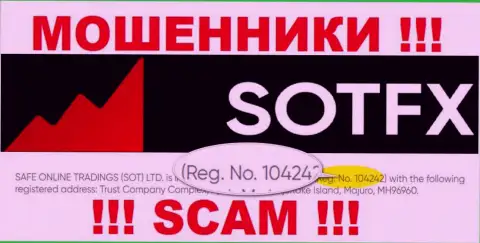 Как указано на официальном информационном сервисе мошенников SotFX: 10424 - это их регистрационный номер
