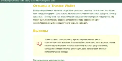 Trustee Wallet - это МОШЕННИКИ ! Слив средств гарантируют стопроцентно (обзор компании)