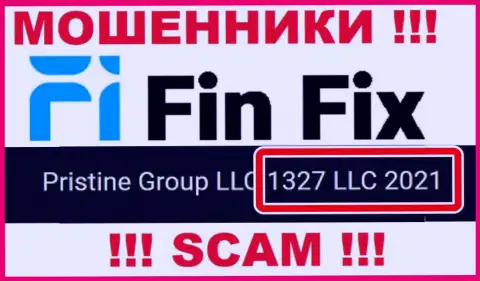 Рег. номер очередной мошеннической конторы FinFix - 1327 LLC 2021