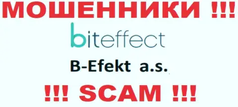 Bit Effect - это ЖУЛИКИ !!! B-Efekt a.s. - это организация, которая владеет данным лохотронным проектом