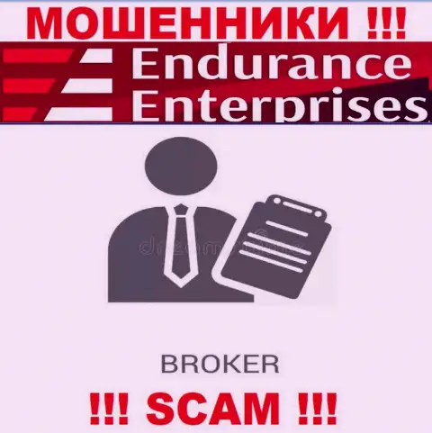 EnduranceEnterprises не вызывает доверия, Broker - это то, чем занимаются данные мошенники