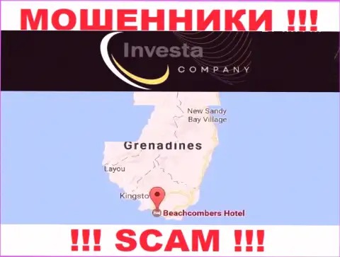 С интернет мошенником Investa Limited довольно-таки опасно взаимодействовать, ведь они базируются в оффшоре: St. Vincent and the Grenadines