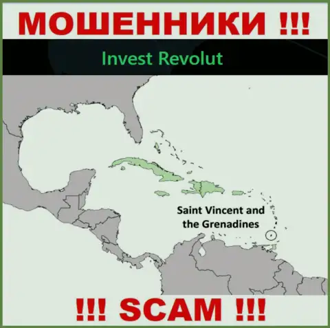 Инвест-Револют Ком пустили свои корни на территории - Kingstown, St Vincent and the Grenadines, остерегайтесь взаимодействия с ними