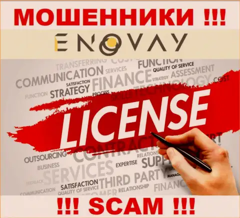 У ЭноВей Ком нет разрешения на осуществление деятельности в виде лицензии - это ЖУЛИКИ