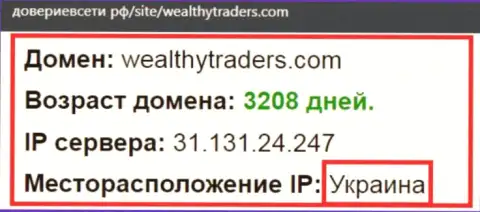 Украинское место регистрации дилинговой конторы Велти Трейдерс, согласно инфы web-сайта довериевсети рф